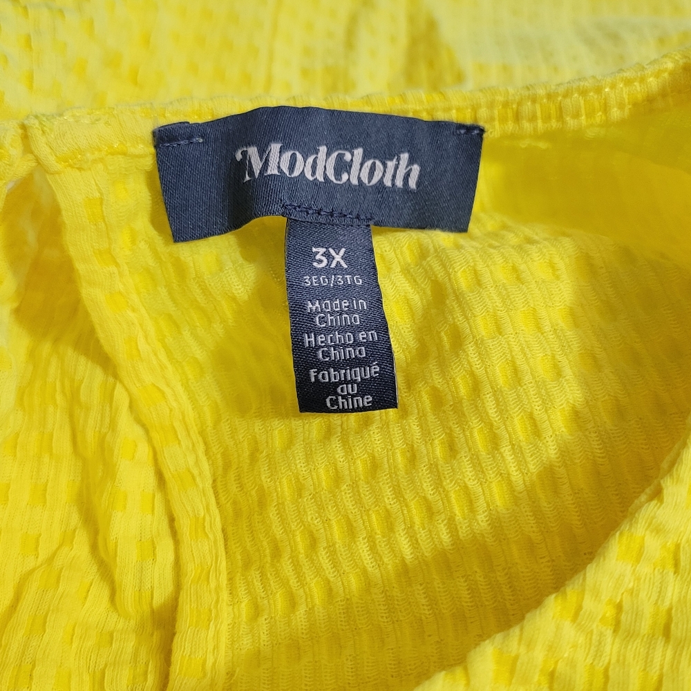 ModCloth Bright Yellow Sleeveless Textured Pocket Dress - Picture 8 of 8